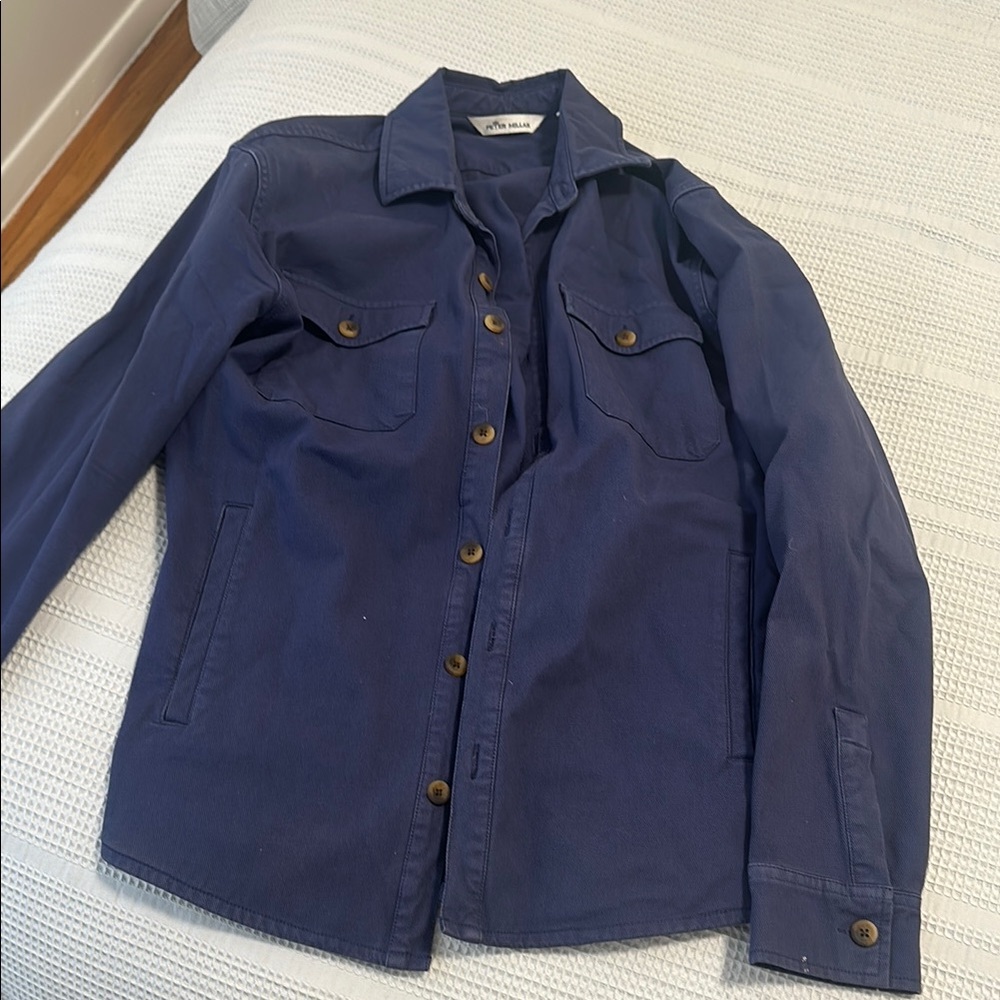 Peter Millar blue button up shirt
